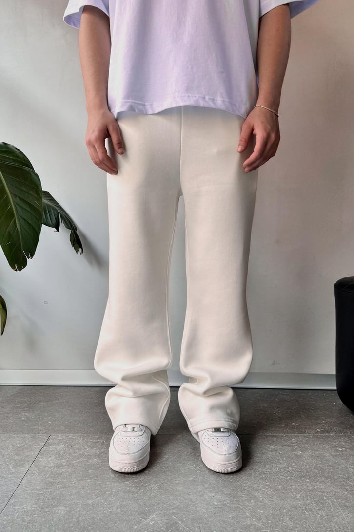Basic Ekru Baggy Eşofman Altı