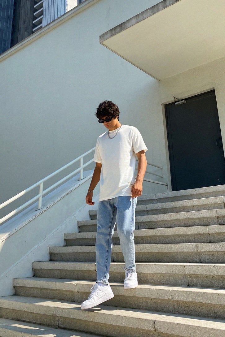 Basic Ekru Oversize Tshirt