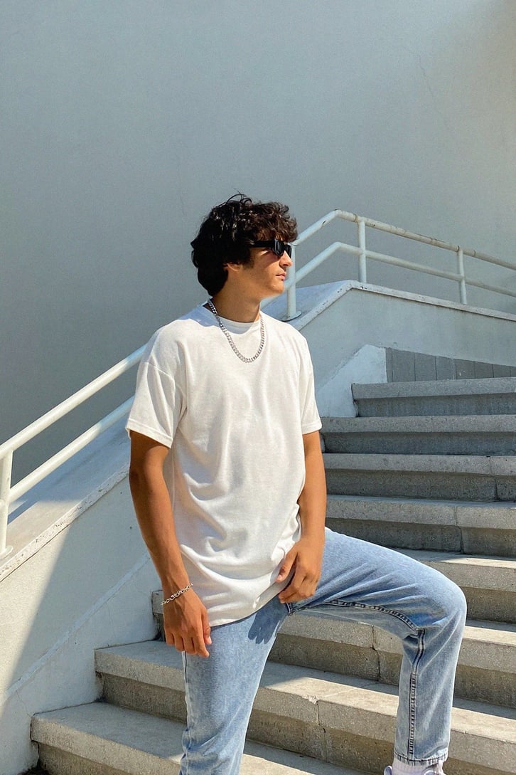 Basic Ekru Oversize Tshirt
