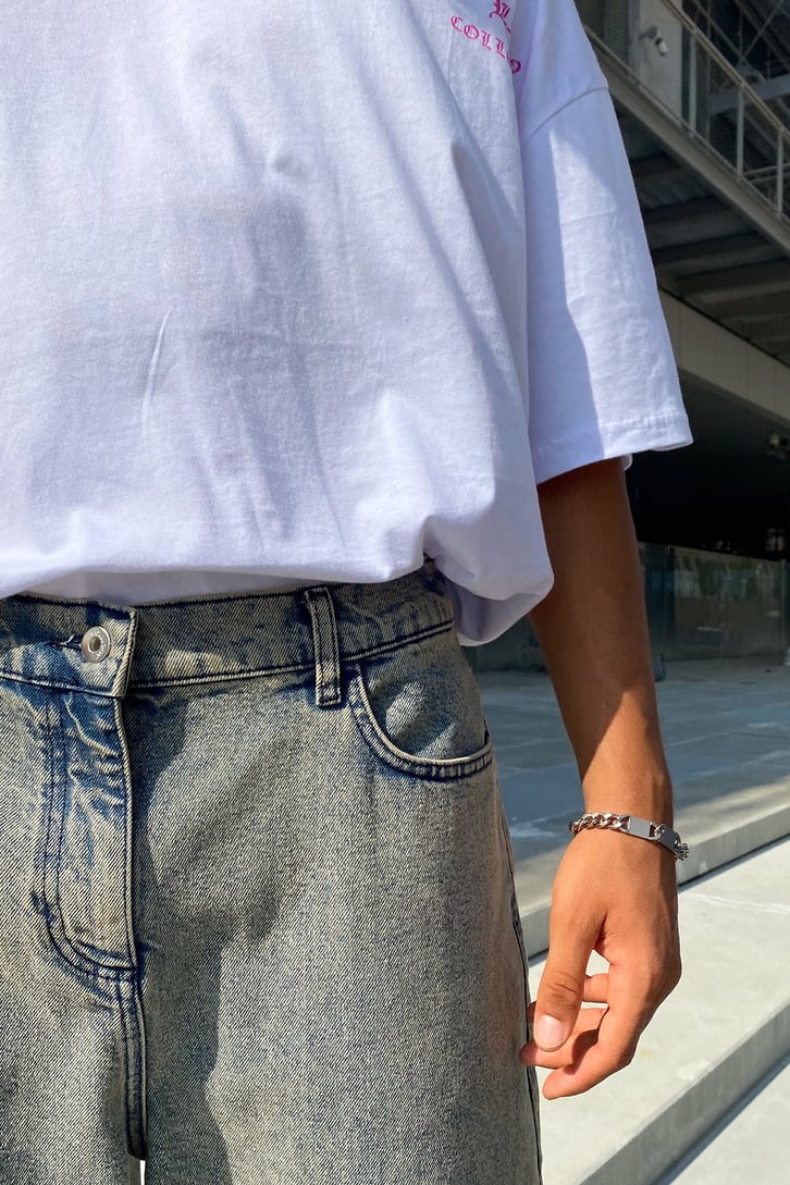 Basic Eskitme Buz Mavi Baggy Jean