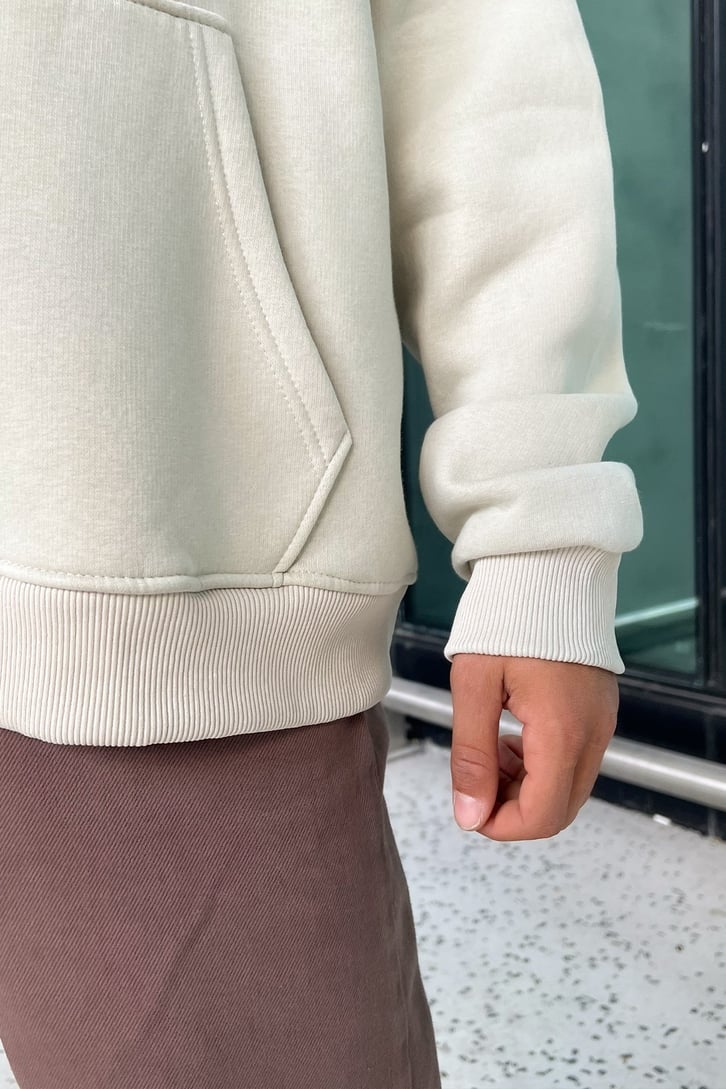Basic Fermuarlı Oversize Sweatshirt