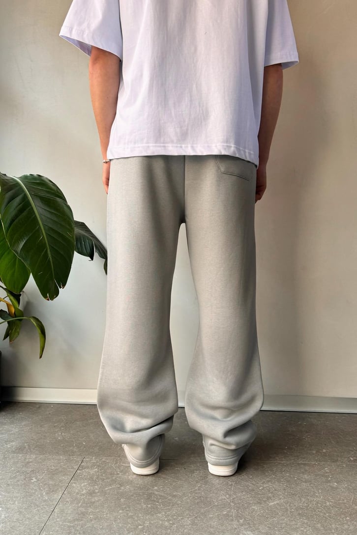 Basic Gri Baggy Eşofman Altı