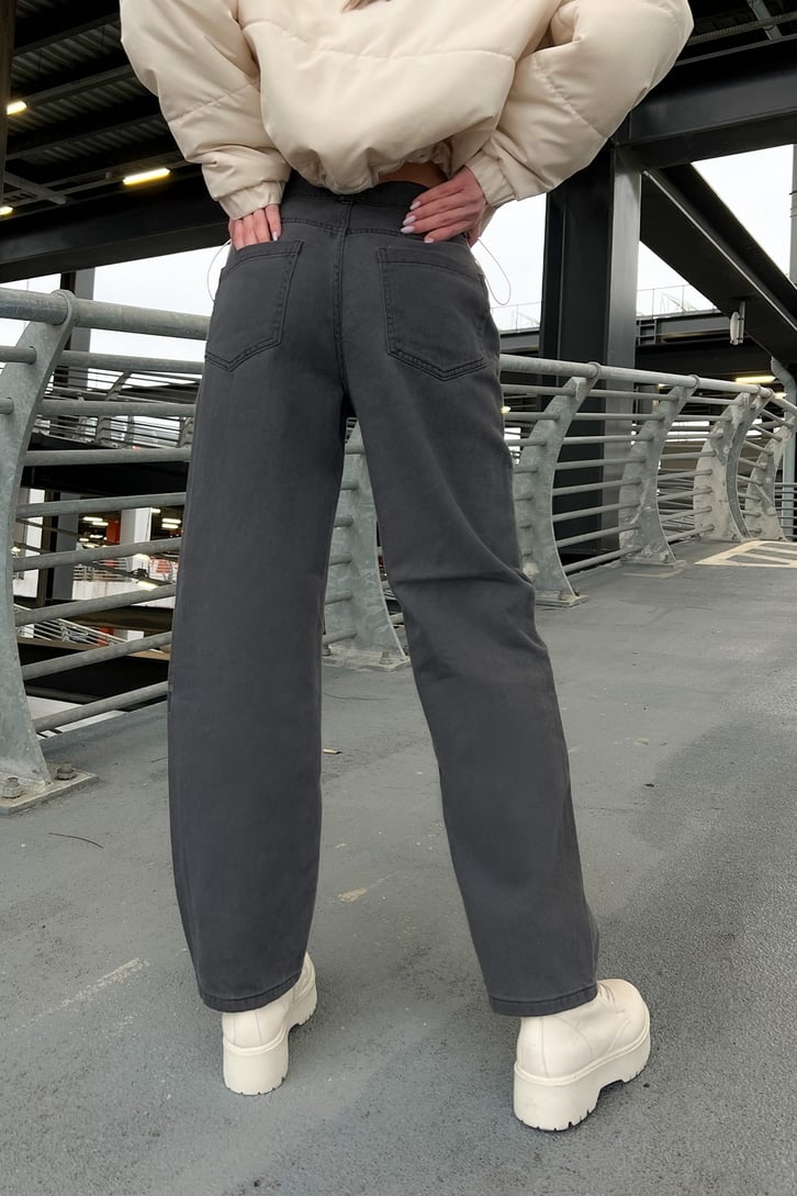 Basic Gri Baggy Jean