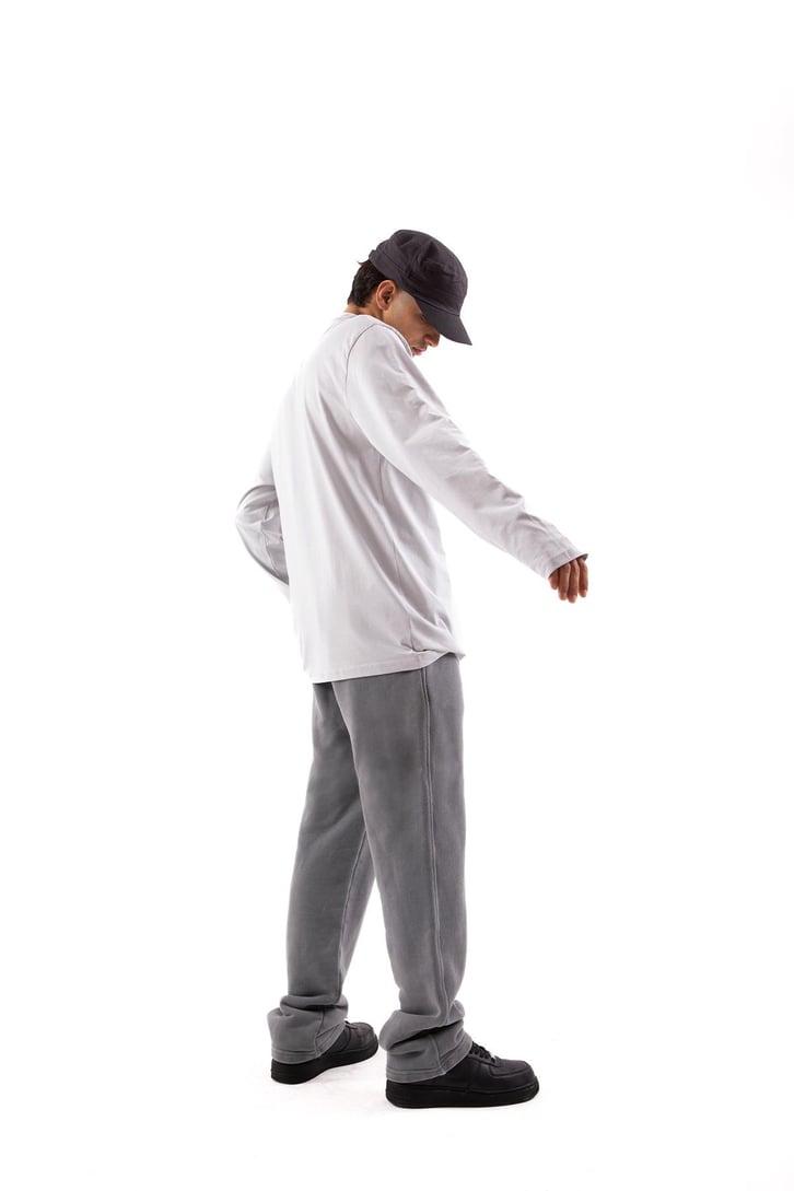 Basic Gri Long Sleeve Tişört