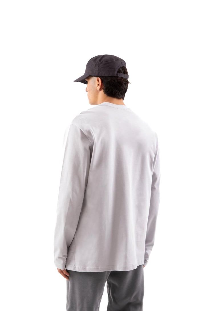Basic Gri Long Sleeve Tişört