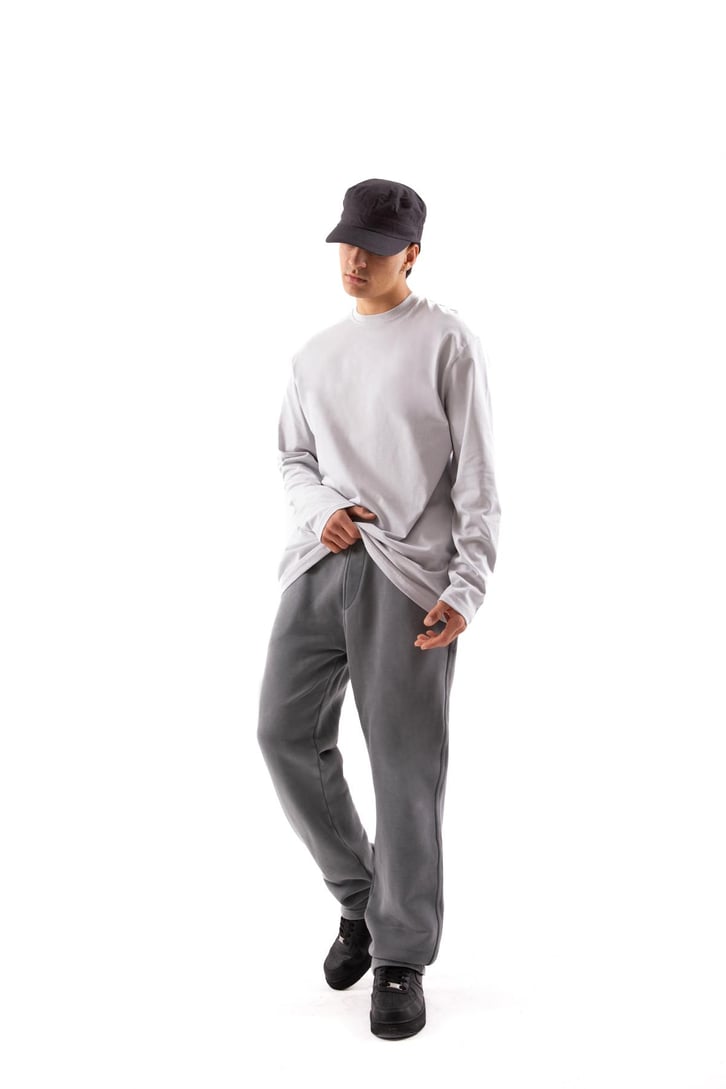 Basic Gri Long Sleeve Tişört
