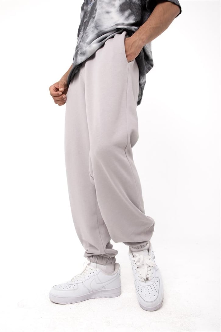 Basic Gri Melanj Jogger Eşofman Altı