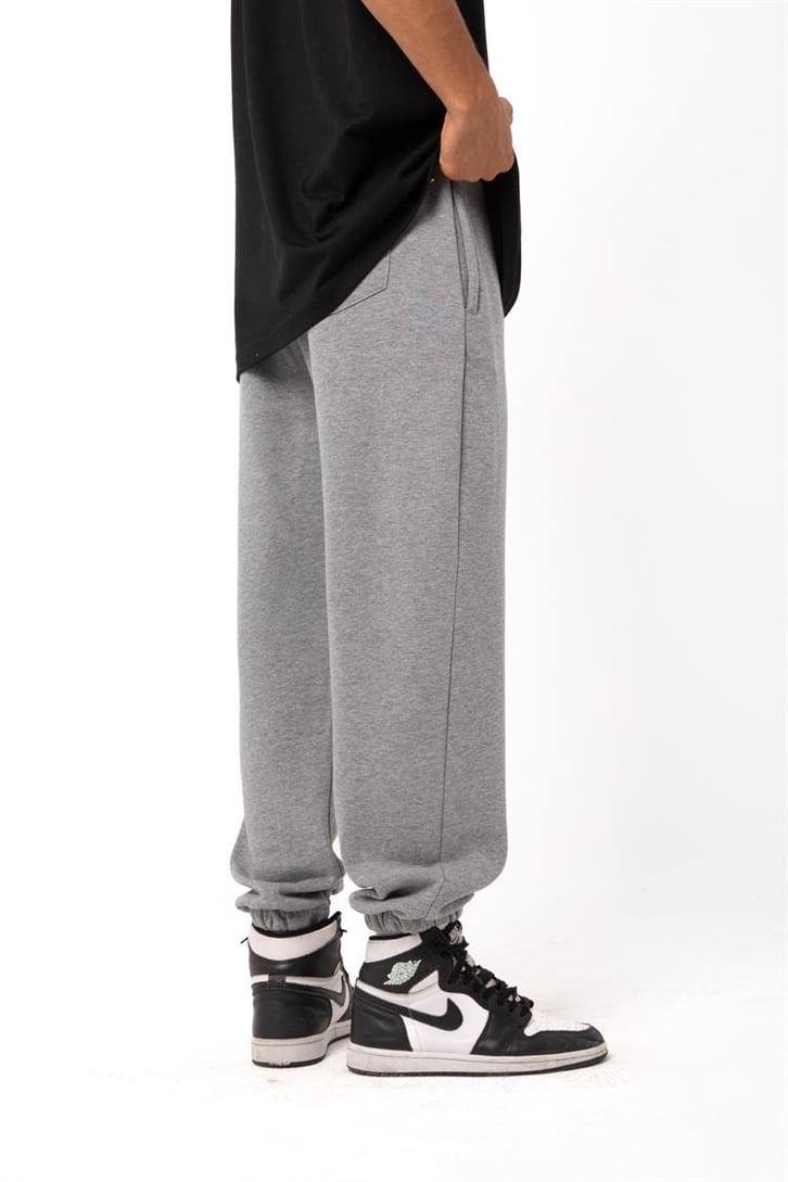 Basic Gri Melanj Jogger Eşofman Altı