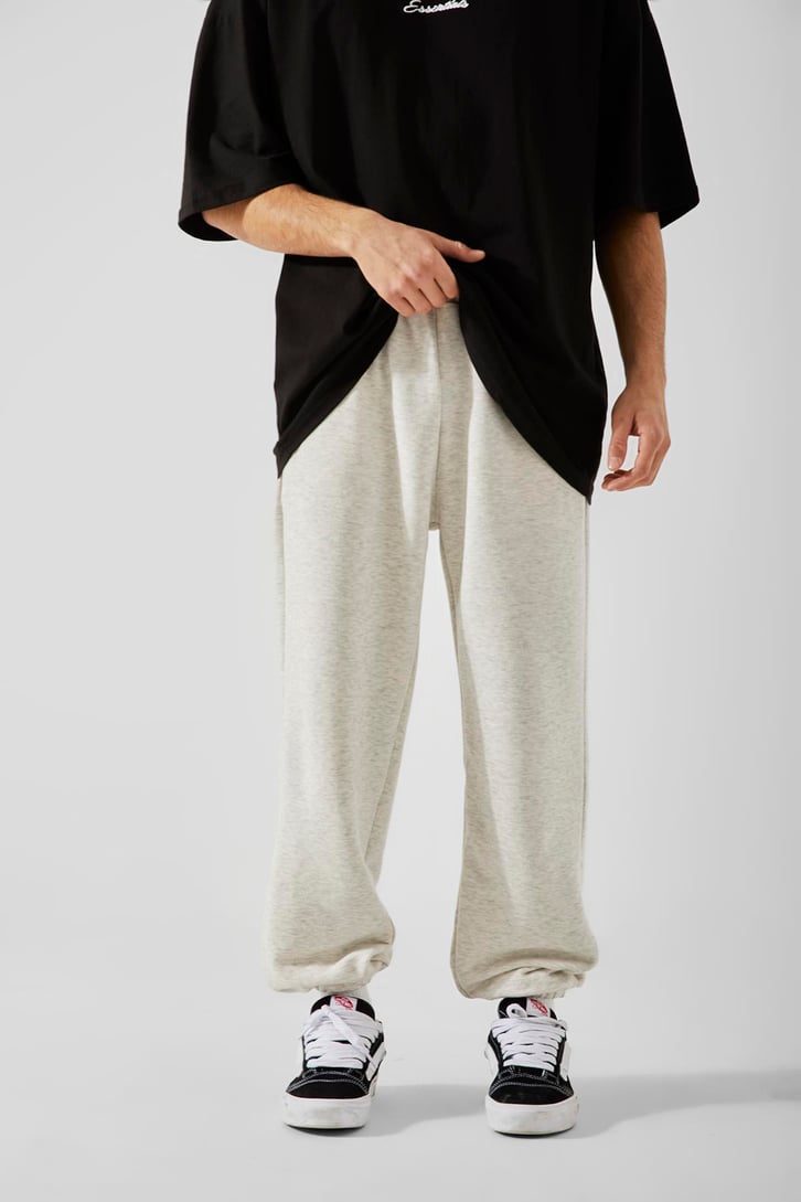 Basic Gri Melanj Jogger Eşofman Altı