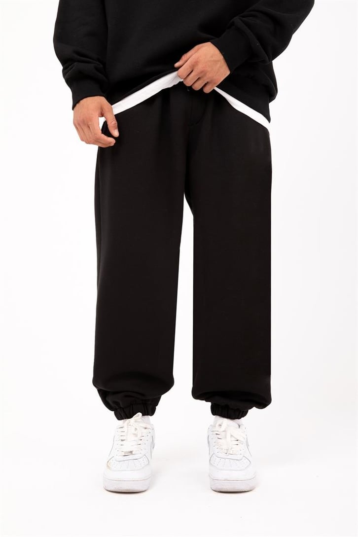 Basic Gri Melanj Jogger Eşofman Altı