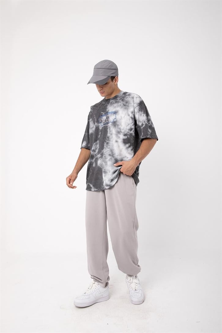 Basic Gri Melanj Jogger Eşofman Altı