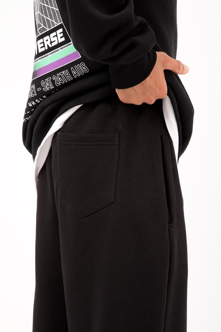Basic Gri Melanj Jogger Eşofman Altı