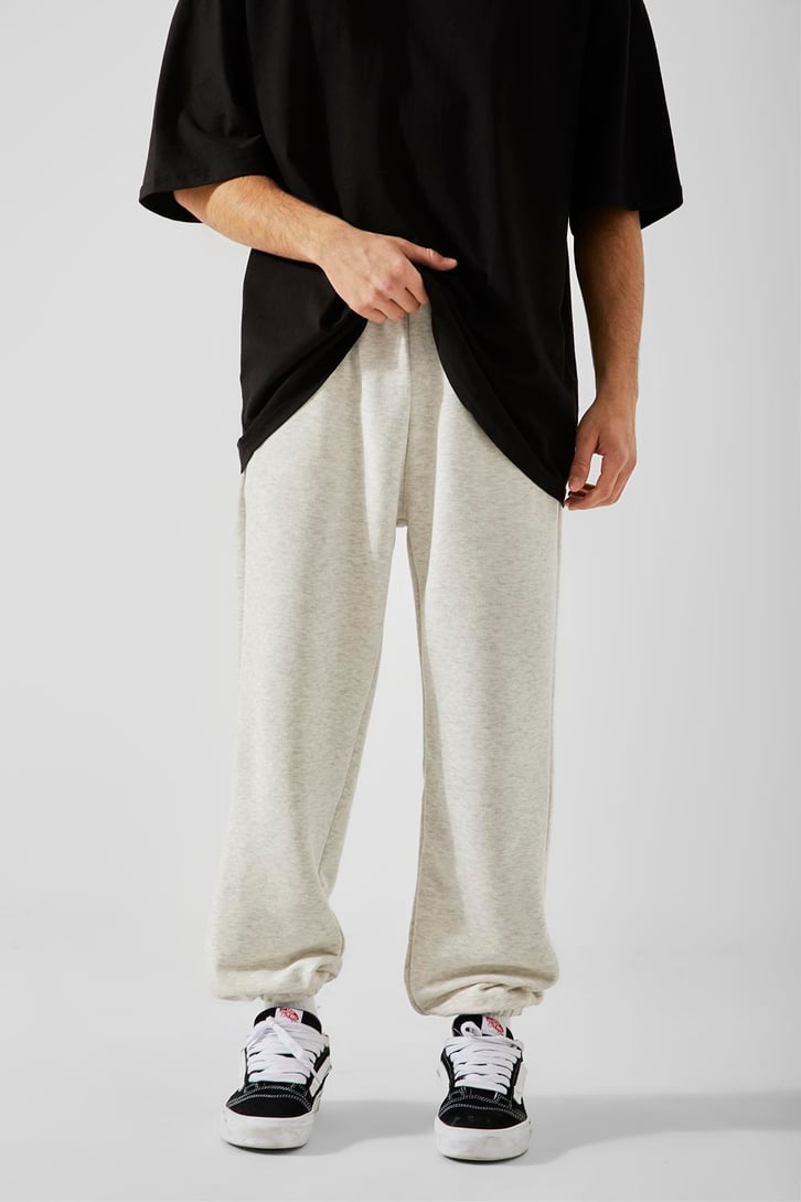 Basic Gri Melanj Jogger Eşofman Altı