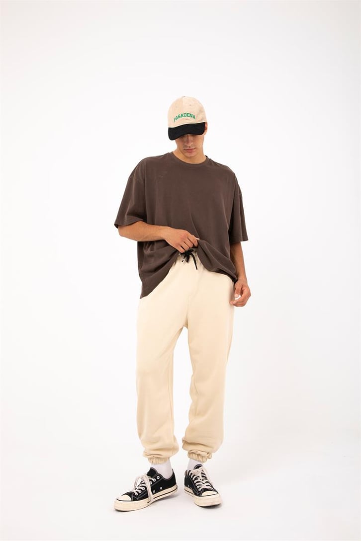 Basic Gri Melanj Jogger Eşofman Altı
