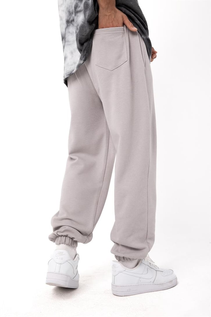 Basic Gri Melanj Jogger Eşofman Altı