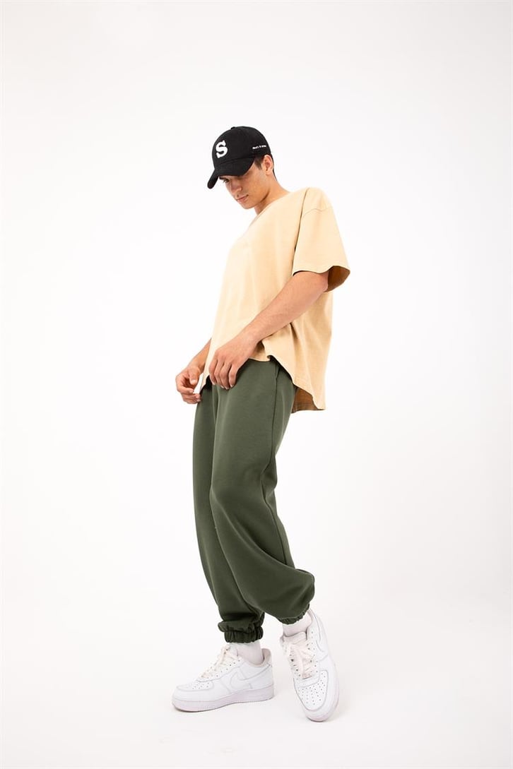 Basic Gri Melanj Jogger Eşofman Altı
