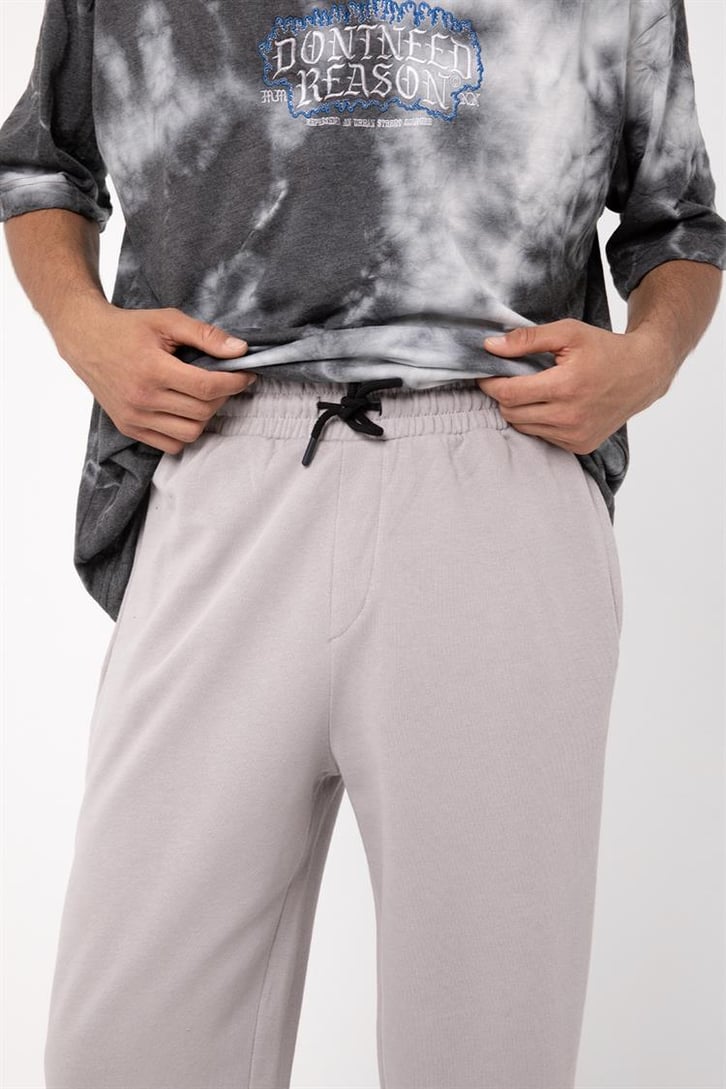 Basic Gri Melanj Jogger Eşofman Altı