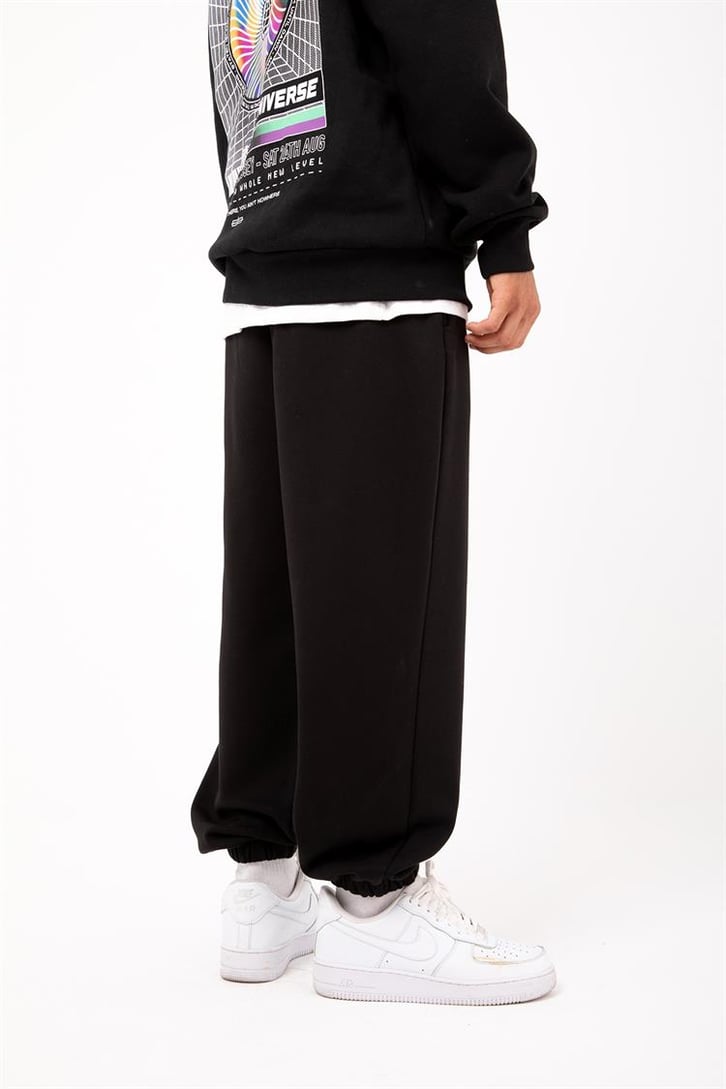 Basic Gri Melanj Jogger Eşofman Altı