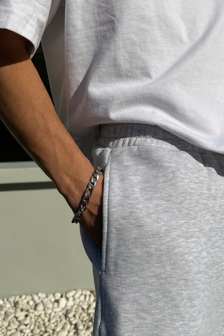 Basic Gri Melanj Jogger Fit Eşofman Altı