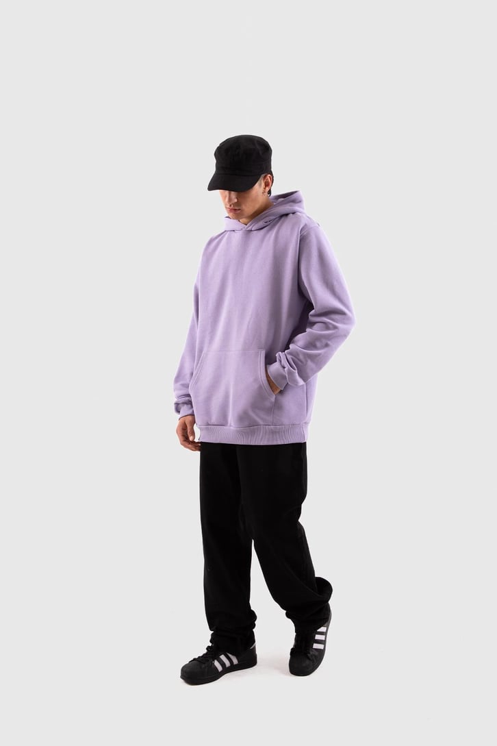 Basic Gri Oversize Hoodie