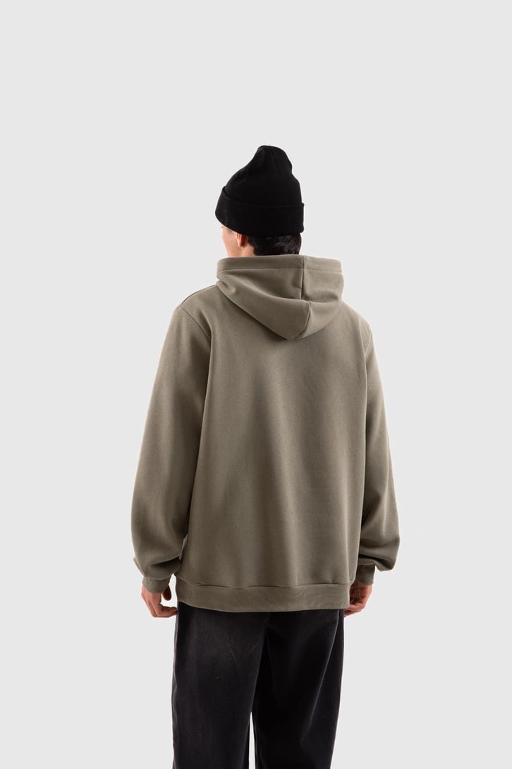 Basic Gri Oversize Hoodie