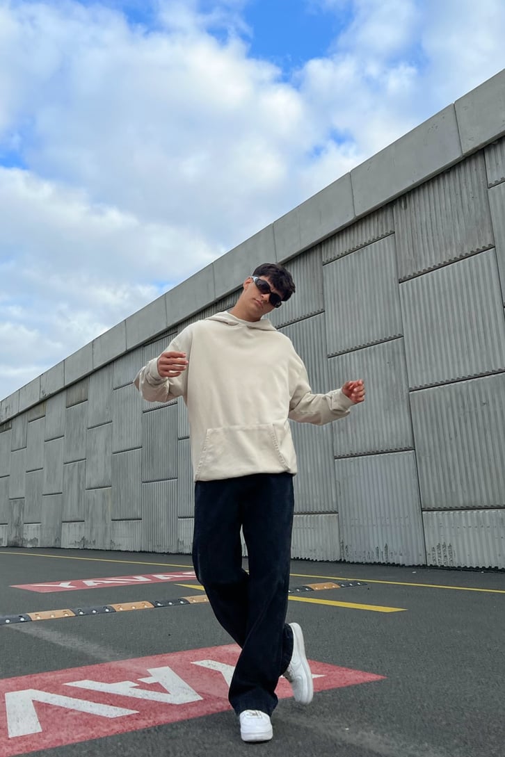 Basic Gri Oversize Sweatshirt