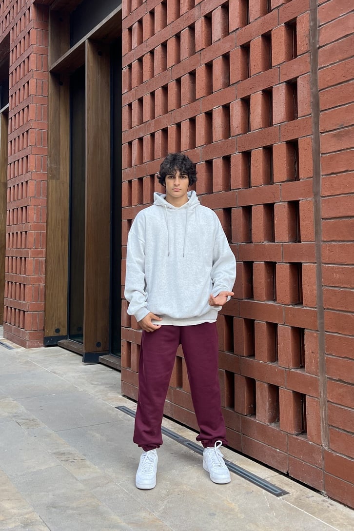 Basic Gri Oversize Sweatshirt