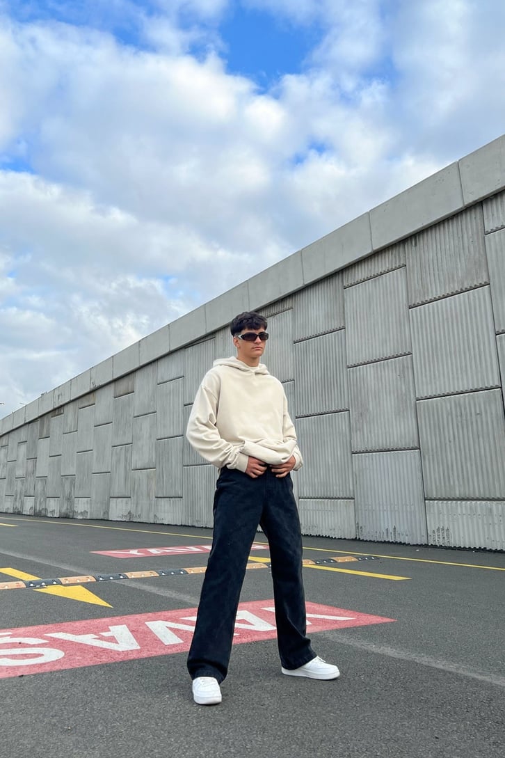 Basic Gri Oversize Sweatshirt