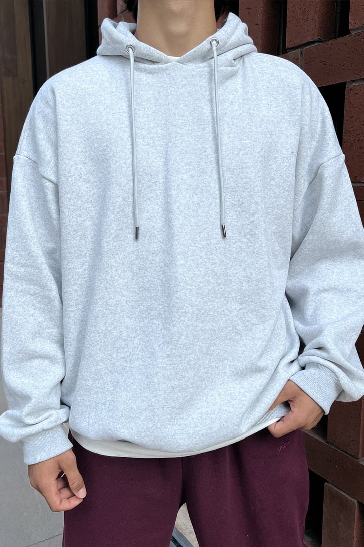 Basic Gri Oversize Sweatshirt