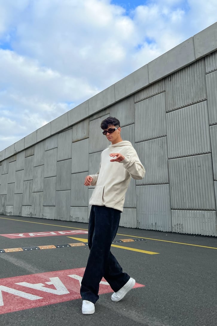 Basic Gri Oversize Sweatshirt