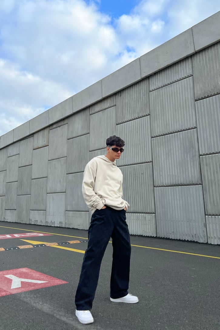 Basic Gri Oversize Sweatshirt