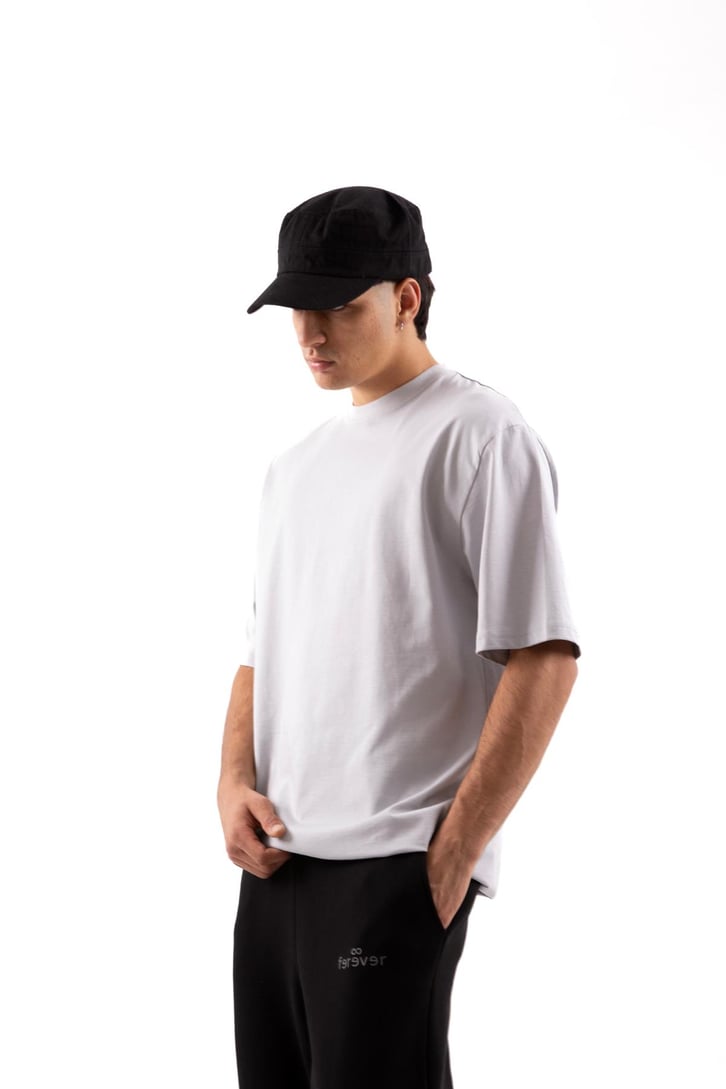 Basic Gri Relax Fit Tişört