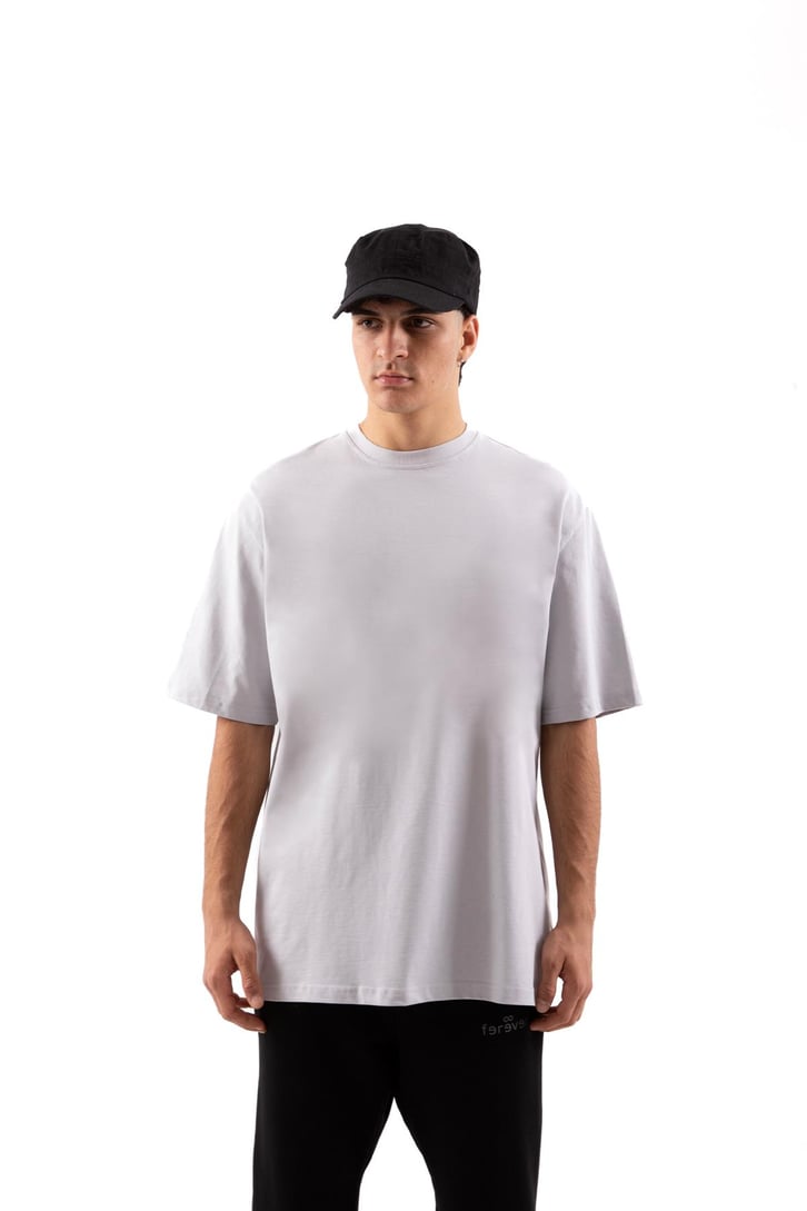 Basic Gri Relax Fit Tişört