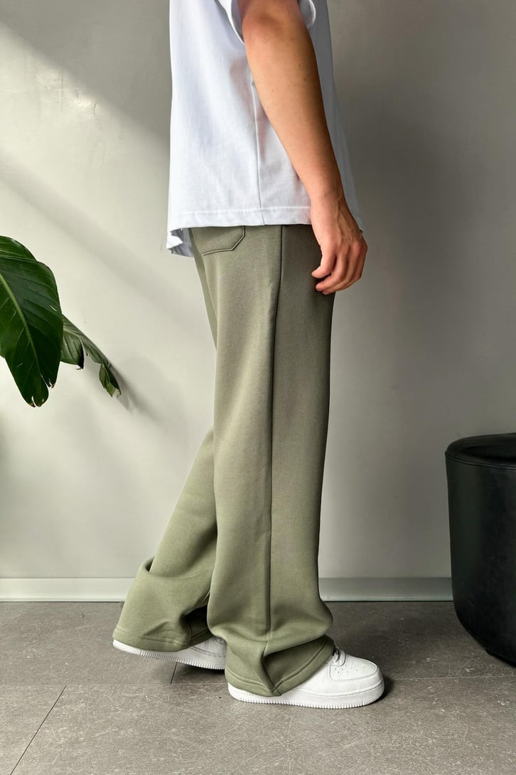 Basic Haki Baggy Eşofman Altı