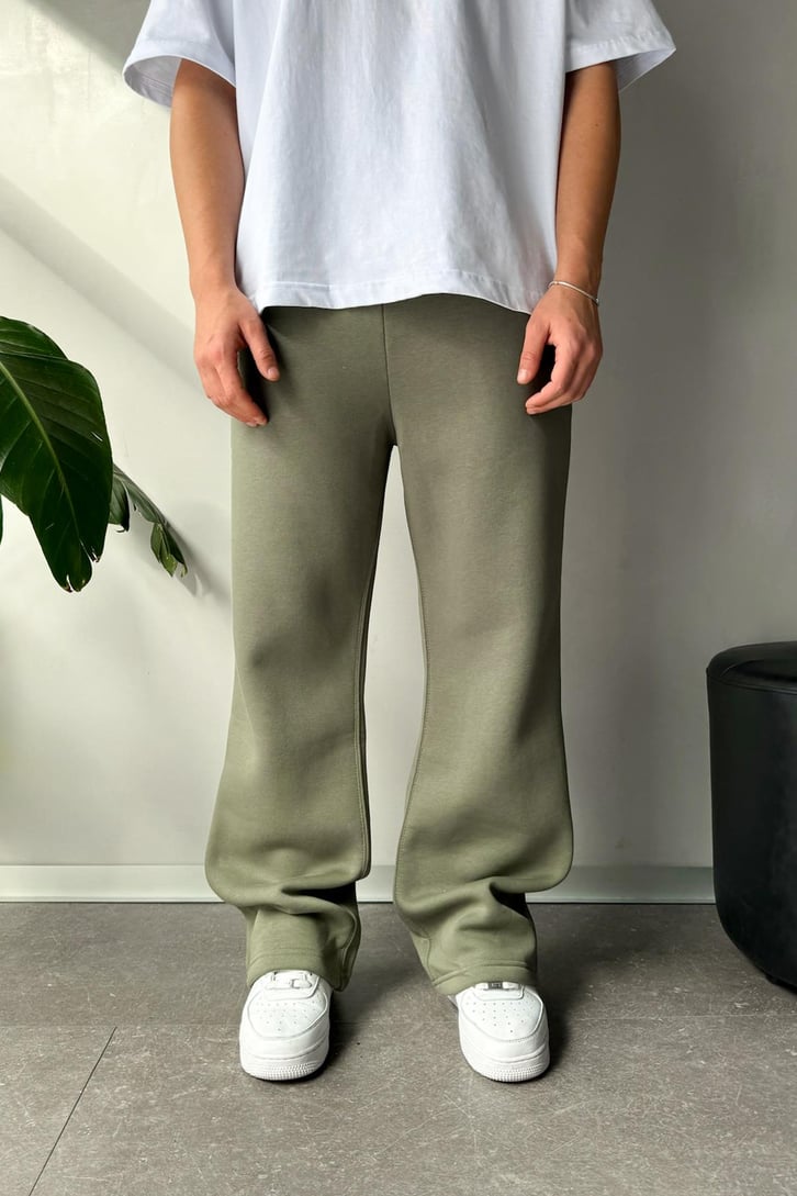 Basic Haki Baggy Eşofman Altı