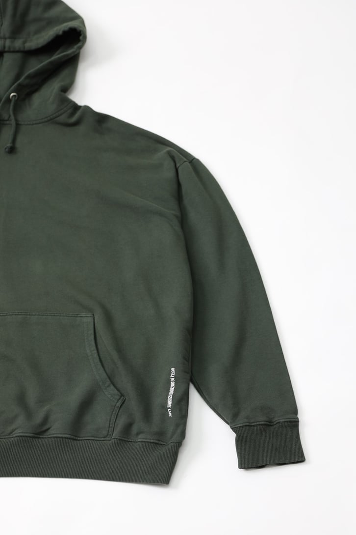 Basic Haki Kapüşonlu Sweatshirt