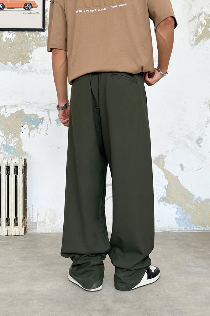 Basic Haki Kumaş Pantolon