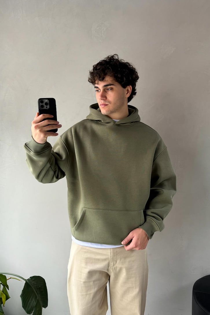 Basic Haki Oversize Hoodie