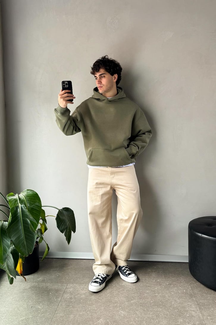 Basic Haki Oversize Hoodie