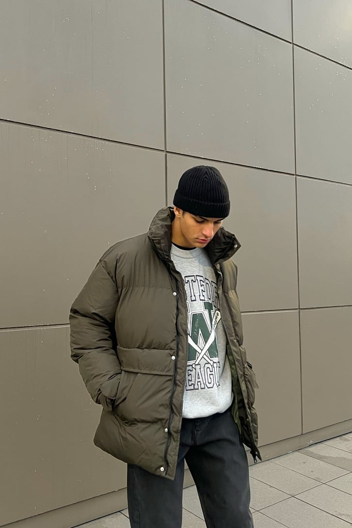 Basic Haki Şişme Mont