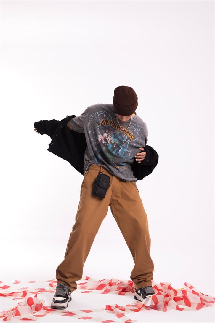 Basic Hardal Baggy Pantolon