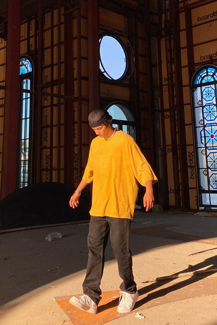 Basic Hardal Renk Super Oversize Tshirt