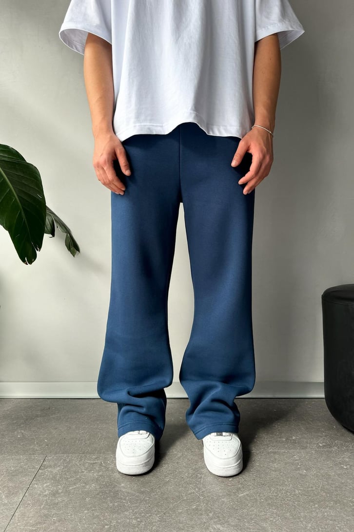 Basic İndigo Baggy Eşofman Altı