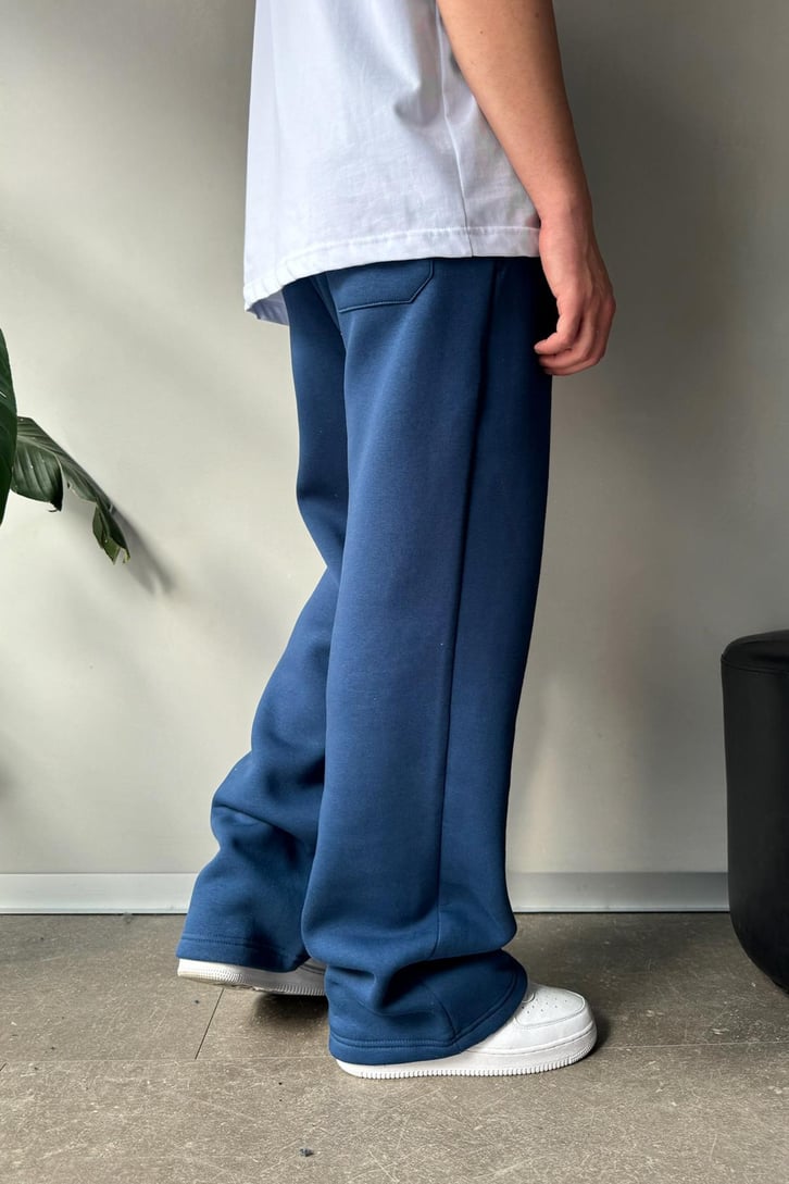 Basic İndigo Baggy Eşofman Altı