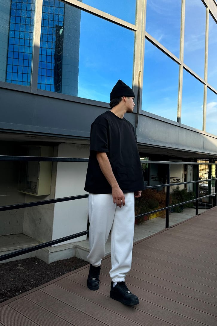Basic Jogger Ekru Eşofman Altı
