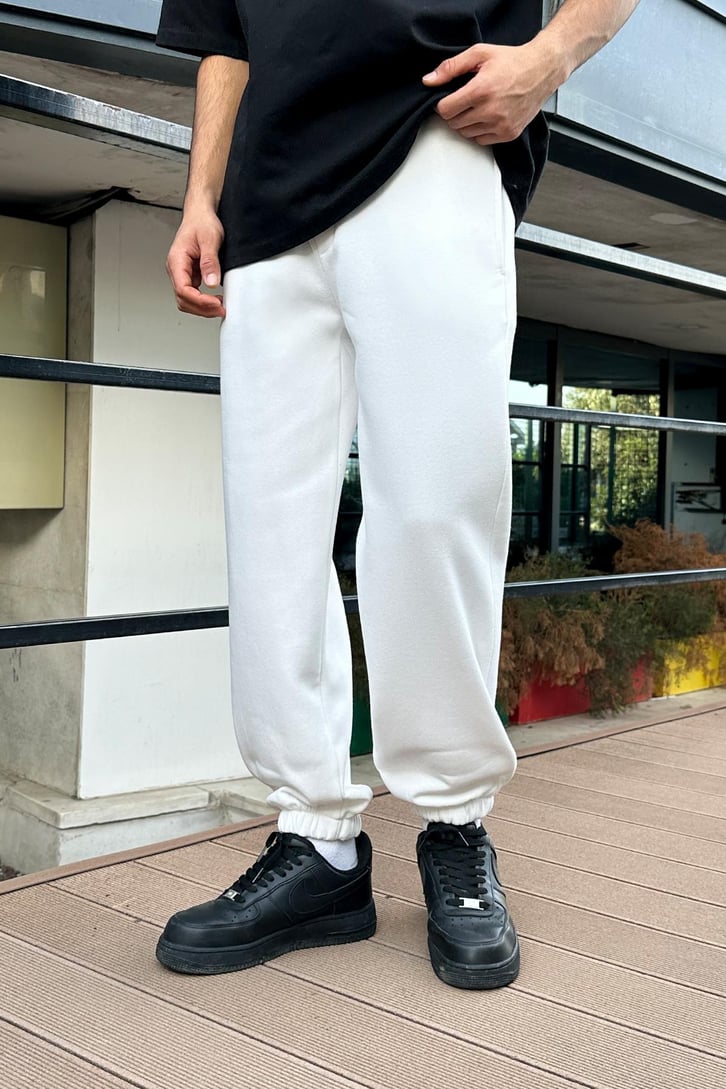 Basic Jogger Ekru Eşofman Altı