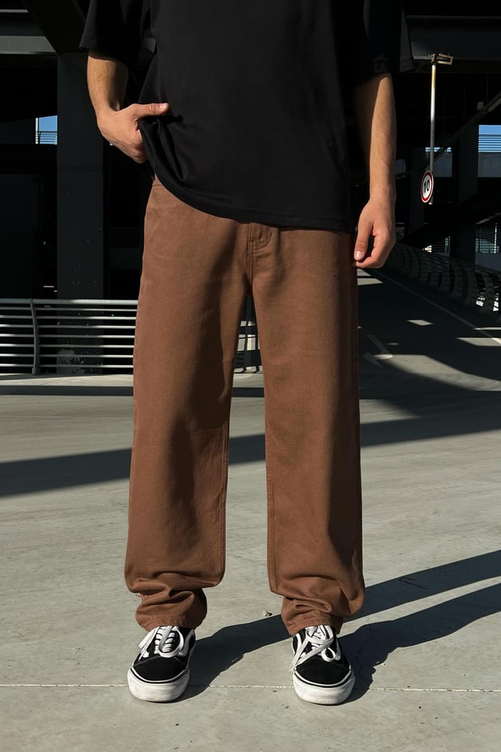 Basic Kahverengi Baggy Jean