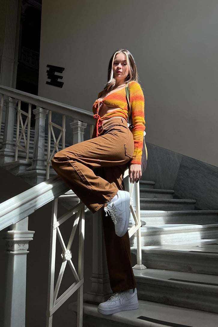 Basic Kahverengi Baggy Jean
