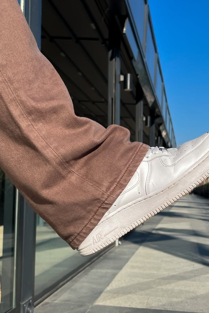 Basic Kahverengi Baggy Jean
