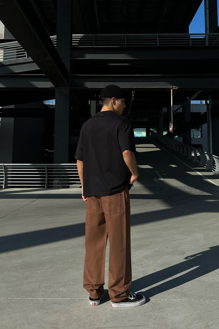 Basic Kahverengi Baggy Jean